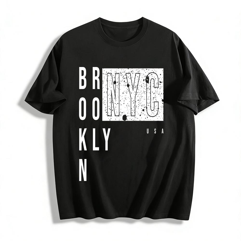 Minimalist Fun Blank Print Casual Short Sleeve T-Shirt Pure cotton T-shirt XXS