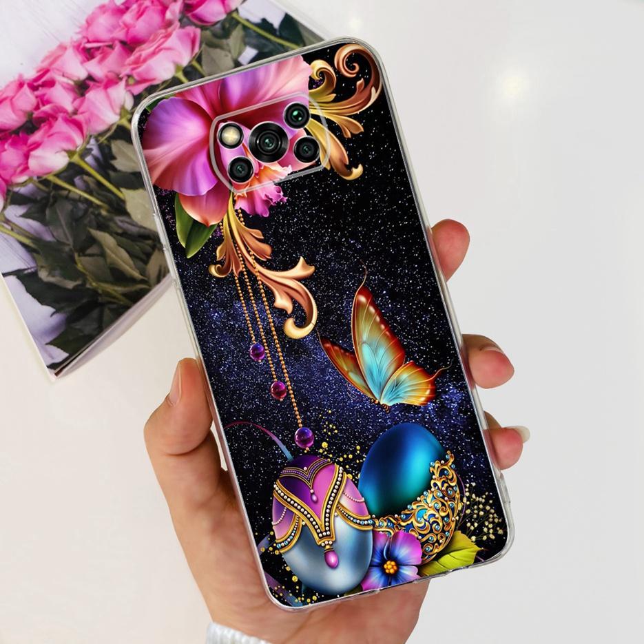 För Xiaomi Poco X3 Pro Fodral Ny Mode Målat Skydd Genomskinligt Silikon Mjukt TPU Telefonfodral För Xiaomi Poco X3 NFC PocoX3 Pro Skal