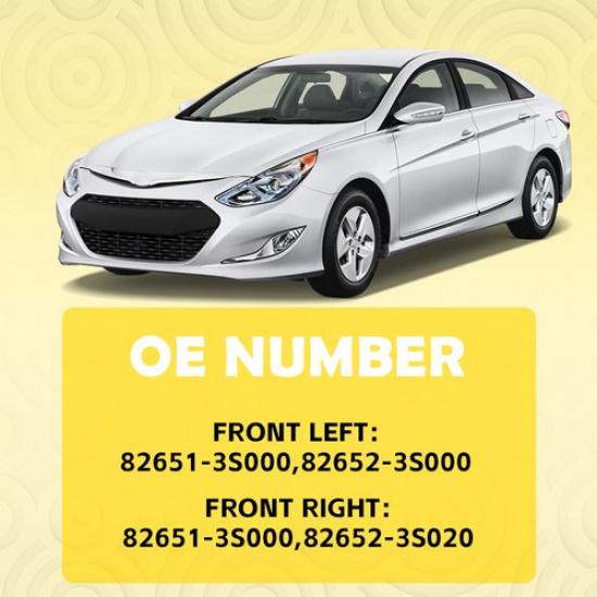 Front Outside Door Black Exterior Handle LH&RH Side For Hyundai Sonata 2011-2015