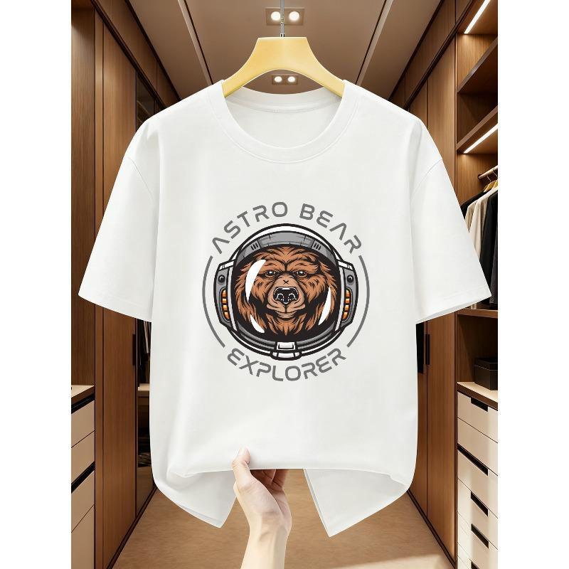European Sizes Men'S Fun Print Round Neck Short Sleeve T-Shirt Comfortable Casual Short-Sleeved T-Shirt In Summer