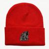 Popular Wolf Head Embroidery Knitted Hat Autumn and Winter Warm Men's and Women's Outdoor Adult Wool Hat Doudou Hat