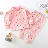 Pantaloni invernali per bambini a maniche lunghe o collo T-shirt Set pantaloni larghi casual da 2 pezzi in cotone con stampe di cartoni animati