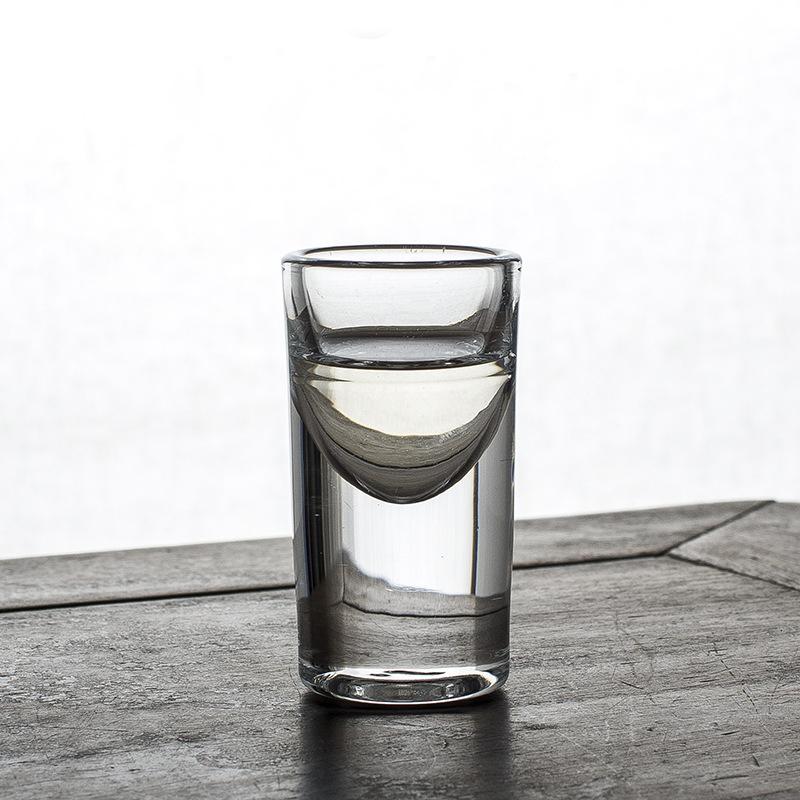 2pcs Wine Glasses Set 15ml Shot Glass Thick Bottom Straight Cups Small Capacity Mouthful Cup Chinese Spirits Cups Liquor Glass