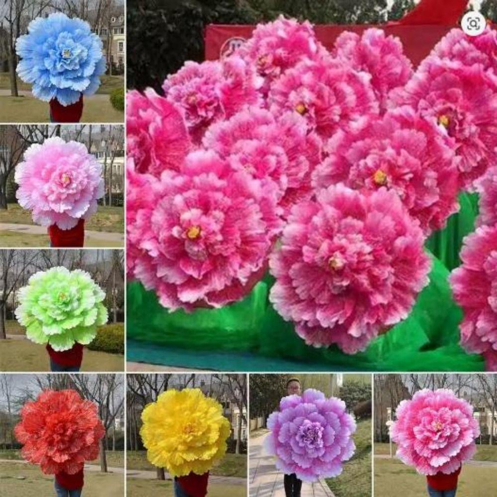 Hand held Dance Props Flower DIY Handmade Stage Art Classica Props Peony Dance Performance Props