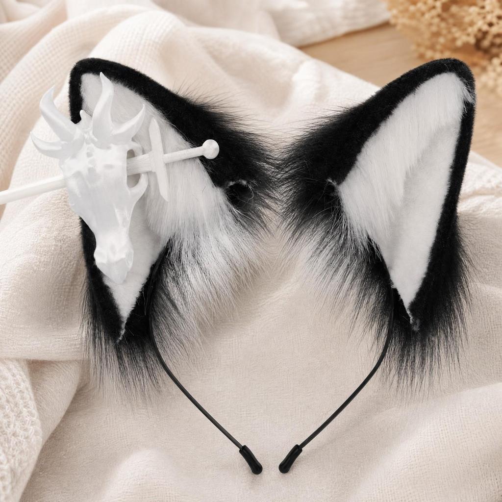Furry Animal-Ear Costume Headband Soft Ear Hairband Cute