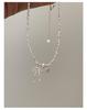 S925 Sterling Silver Pink Heart Bow Pearl Bracelet for Women