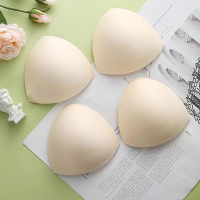 Bra Pad Insert Sewn Push Up Bra Cup Inserts Removable Triangle Breast Enhancer for Swinsuit Sports Bra Bikini