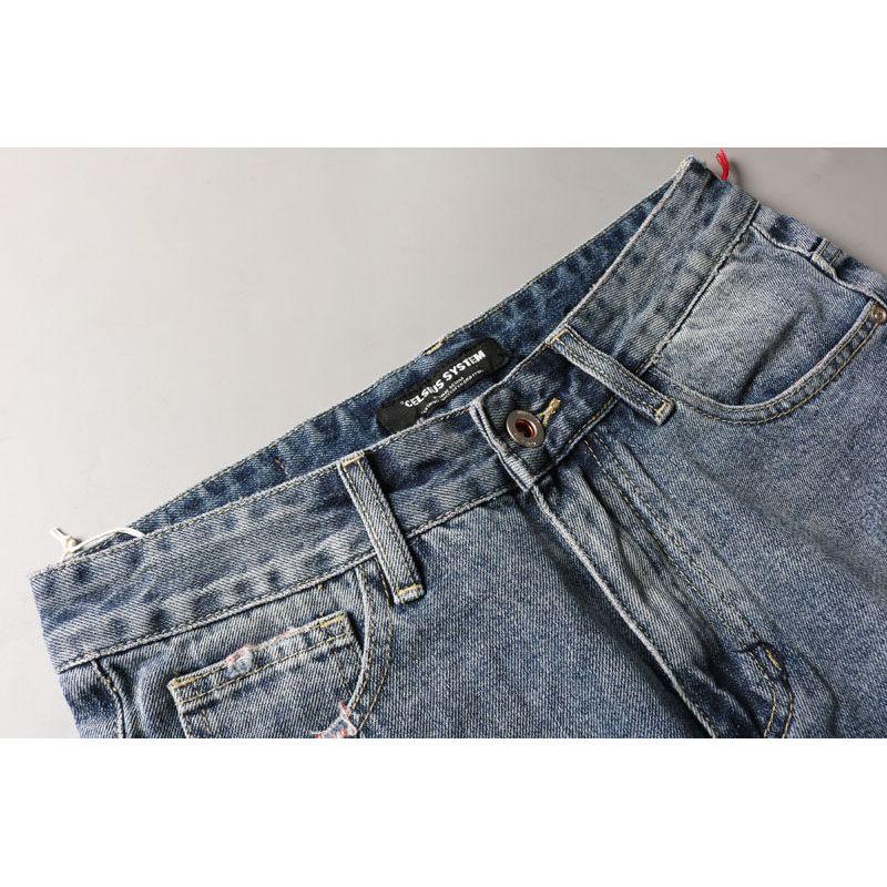 Hole Foreign Trade End Order Cut Label Summer Denim Shorts