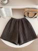 Korean Style High-Waisted Women's A-Line Bootcut Shorts - Winter 2026