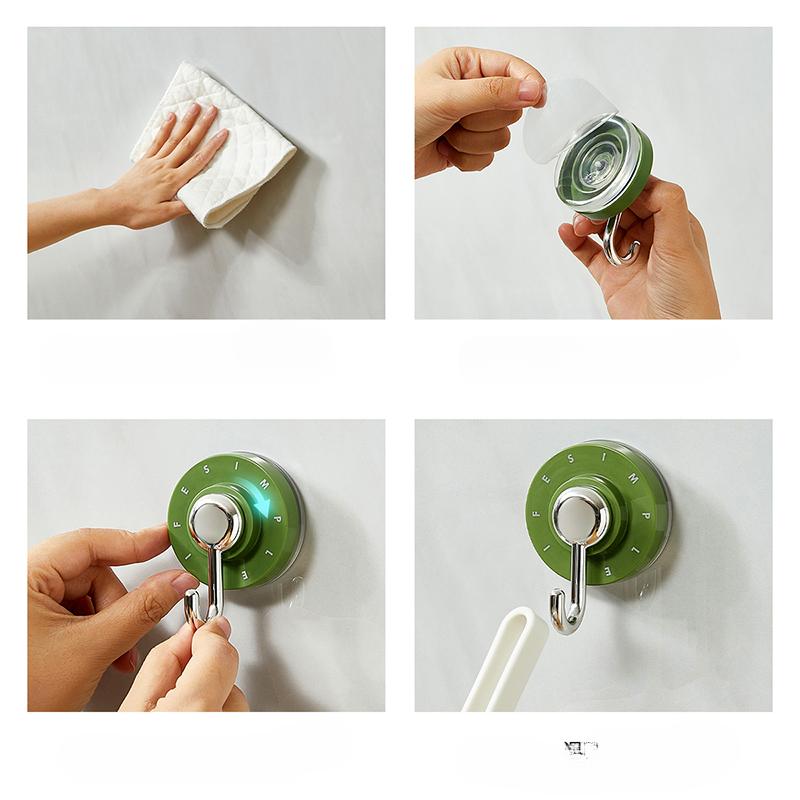 Suction Cup Hook, Strong Load-bearing, Vacuum, No Punching, Suction Cup Type Adhesive Hook, Bathroom Seamless Adhesive Hook, Door Hook