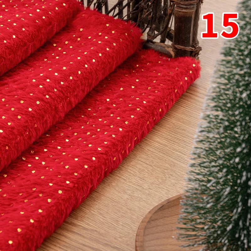 160X50Cm Pv Velvet Gilded Snowflake Velvet Fabric for Christmas Decoration Pillow Cover Women's Hoodie Handmade Diy Sewing Cloth