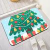 Christmas Diatomaceous Earth Bath Mat—Quick-Drying, Non-Slip Shower Mat for Bathroom Entrances