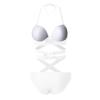 Women Two Piece Swimsuit Crisscross Strap Bikini Set High Waist Bottoms Adjustable Tie Back Swimwear