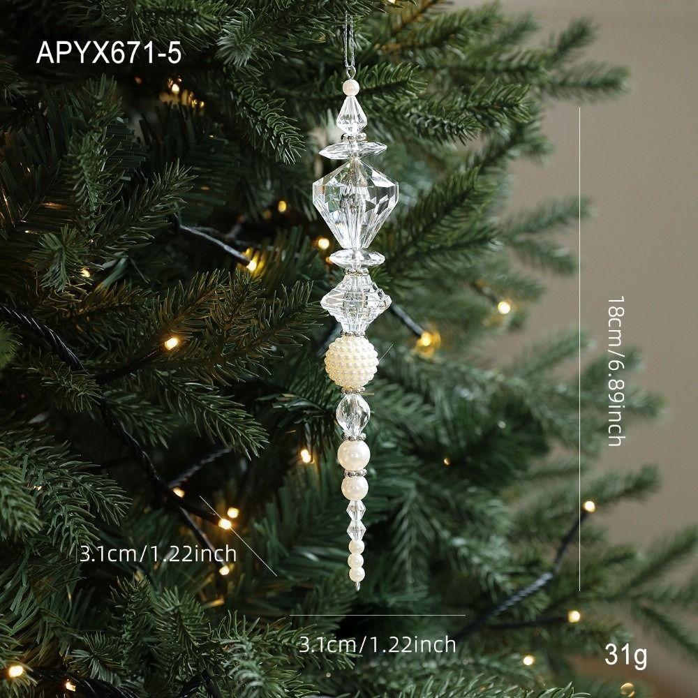 Transparent Christmas Tree Pendant Transparent Hanging Decor  Festive Holiday Display