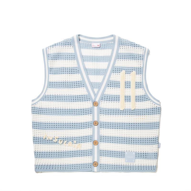 

Li Ning X Insulaire Сотрудничество Письмо Цветовой блок Однобортный Мягкий Удобный Безрукавный Жилет Мужской Жилеты AMVV029-2 S