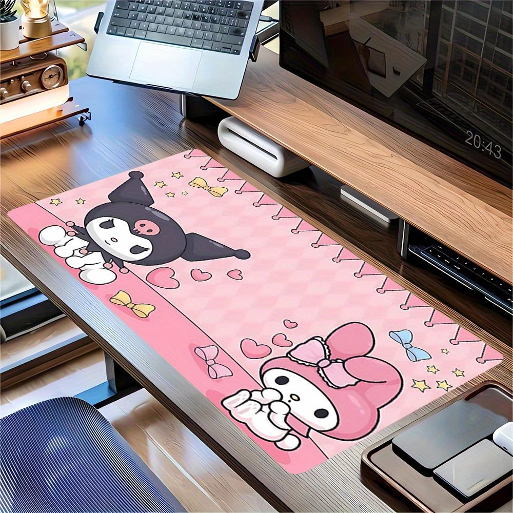 Kuromi, My Melody Themed XXL Mouse Pad - Non-slip Rubber Desk Mat for Gaming and Office Use, Multi-Function Keyboard and Mouse Pad, Ideal Gi