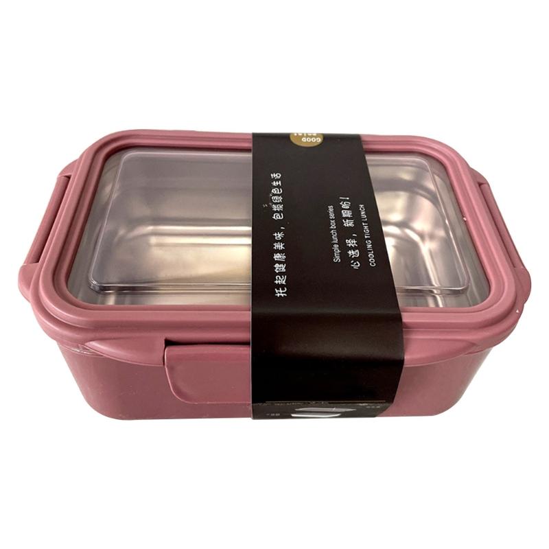 

Stainless Steel Lunch Container Lunch Box Container Set Leakproof Container Dropshipping красный
