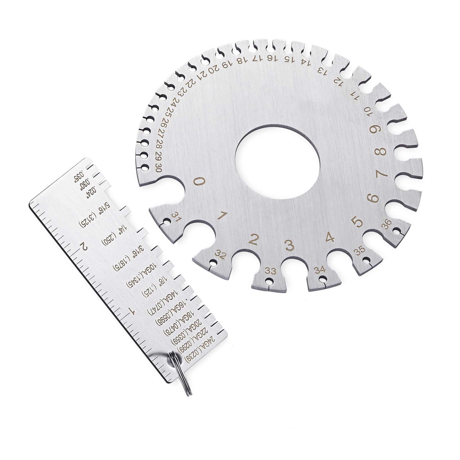 

Double Side Steel Wire Gauges Wires Cable Gauges Clear Scale for Metal Sheet Thickness Measurement & Welding Cable Sizing 1