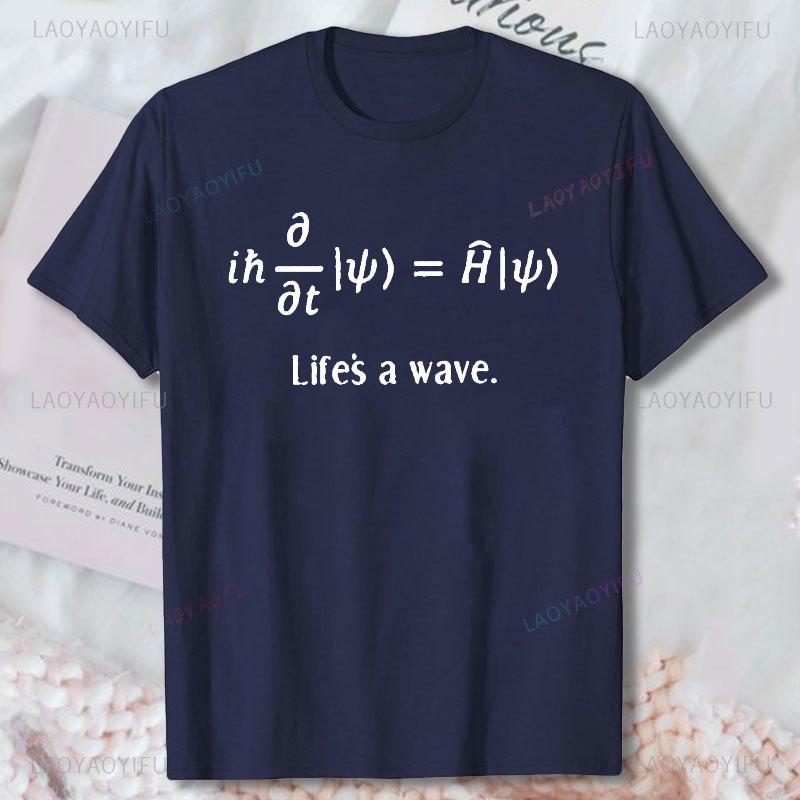 Funny Schrodinger Equation TShirt for Physicists Mathematicians T Shirt Boys Fashion Cotton Print Shirt Mens Graphic Tee Tops