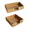 Woven Flat Napkin Basket Tray, Handcrafted Flat Napkin Holder Basket, Flat