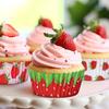 300pcs Strawberry Patterned Cupcake Liners | 5*3cm Paper Baking Cups for Various Festive Occasions, for Mother'S Day, Easter