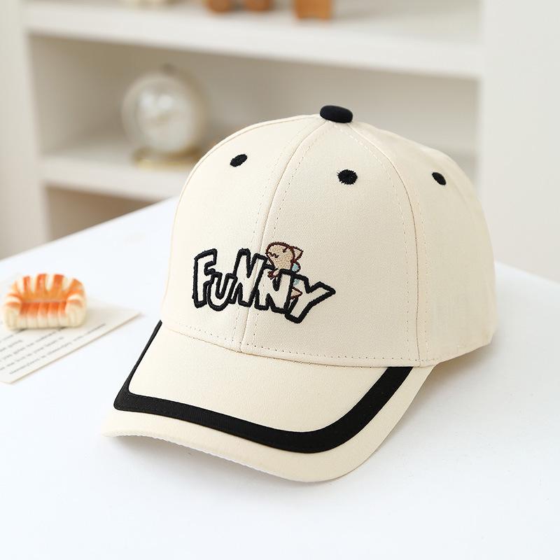 2026 Kids' Spring/Autumn Cartoon Sun Baseball Cap - Cute Duckbill Hat for Boys & Girls