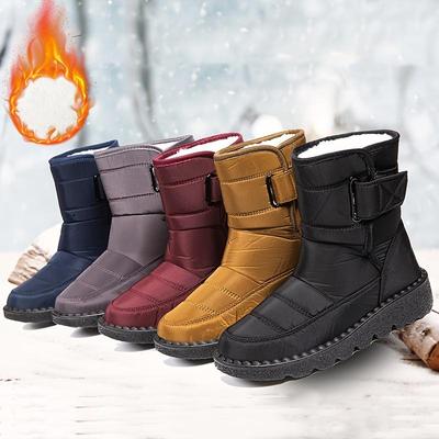 Women's Outdoor Snow Boots, Warm Round Toe Waterproof And Non Slip Shoes