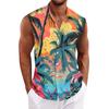 Men Tank Tops Sleeveless Shirts for Men Button Down Print Casual Men’s Tank Tops Men’s Tank Shirts Summer Beachwear