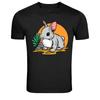 Cute Bunny Sunset Nature Cartoon Animal Graphic T-Shirt