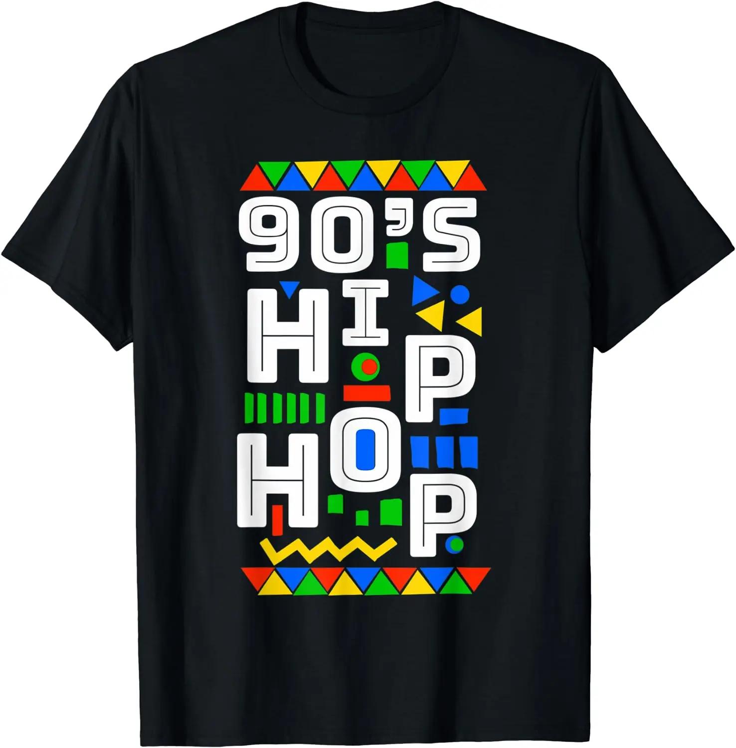 90s Hip Hop Vibes retro pattern TShirt Print Classic Tshirt Summer Men Shortsleev Casual Creativity Male Streetwear Tops S