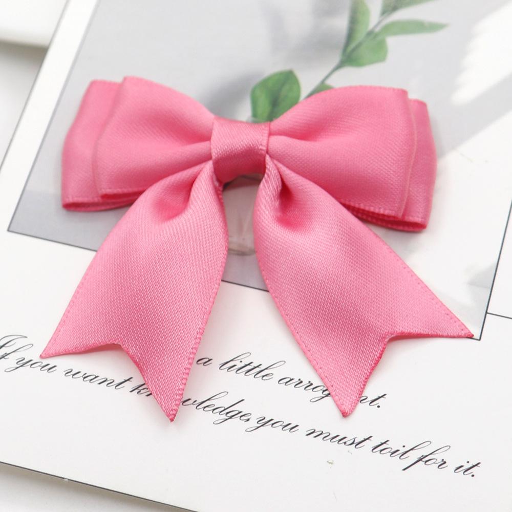 2,5 cm Polyester mit Schwalbenschwanz-Wickelbund Schleife DIY Handgefertigte Blume