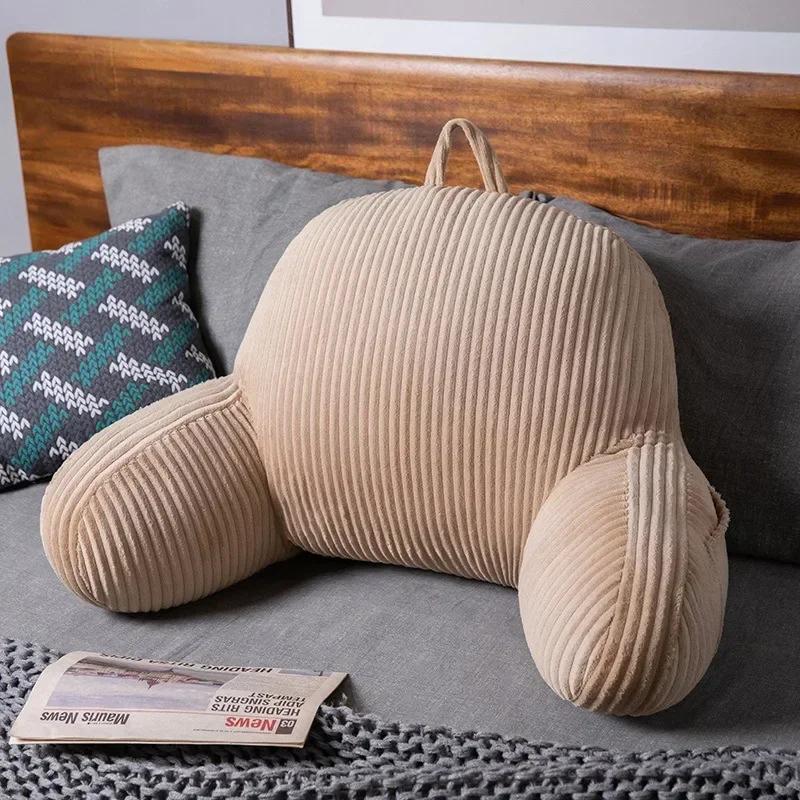 

Bedhead Soft Bag Waist Pillow Solid Colored Plush with Handle Seat Cushion Pregnant Women Protect Their Waist Backrest Pillow Small 65x45cm хакі