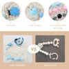 Colorful Crystal Bead Pacifier Chain Upgraded Anti-Drop Chain Round Clip Used for Newborn Girls Essentials- Baby Shower-