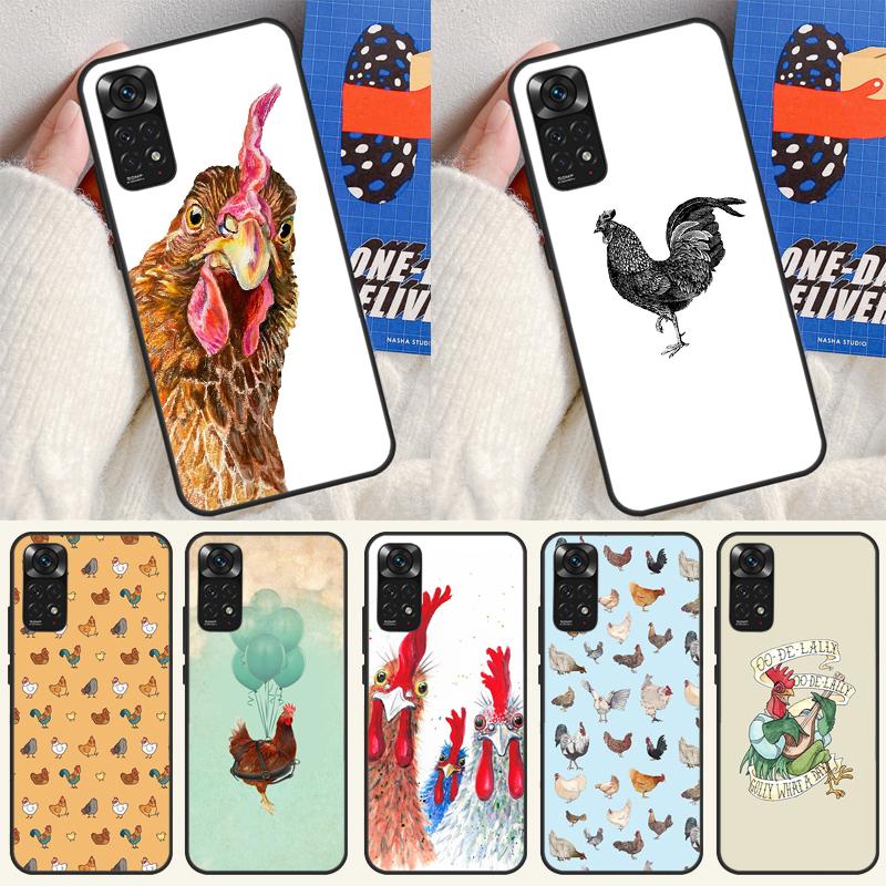 Chicken Hen Rooster Over For Redmi 9 10 10A 9C 10C 12C Case For Redmi Note 8 9 10 11 12 Pro Plus 10S 11S 12S