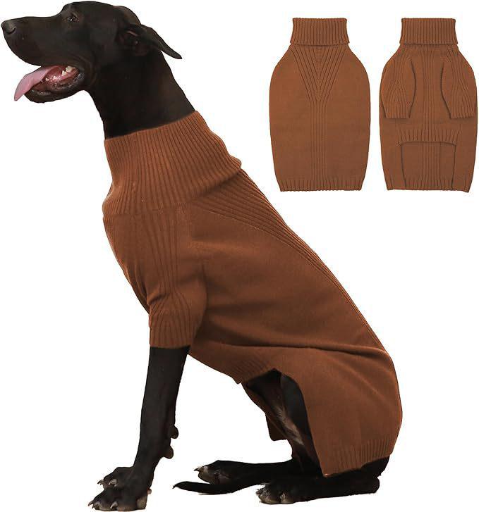 

Extra Large High Neck Knitted Dog Sweater with Legs for Autumn/Winter (4XL-5XL) M