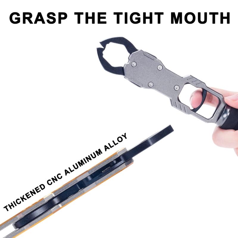 Fish Lip Grabber Fish Body Clamps Fishing Hand Tool Fish Clamps Fishing Gripper Fish Mouth Grabber Fish Controller Tongs