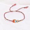 Cartoon Cute Adjustable Braided Colored Rope Drip Glaze Little Fish Pendant Bracelet for Women Friends Jewelry Accessories Gifts