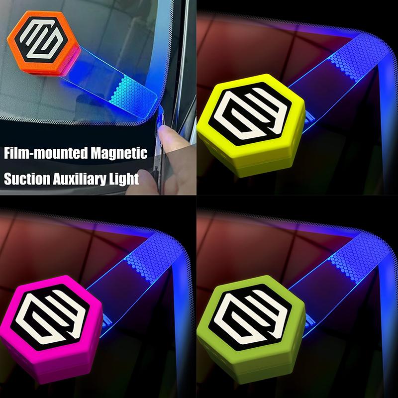 Luce LED per oscuramento a fissaggio magnetico Luce per taglio pellicola per vetri, Strumento di illuminazione di precisione per uso con pellicola per vetri automobilistici Antigraffio