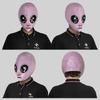 Gruselige Pinke Alien-Gesichtsmaske Mit Großen Augen Für Halloween-Partys Und Kostümveranstaltungen