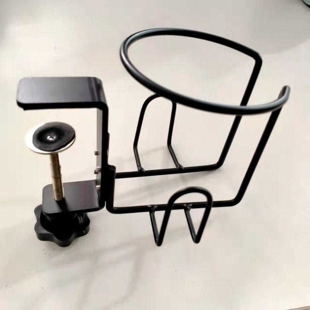 Anti Spill Clip on Table Cup Holder Horizontal Vertical Mount Desk Drinks Bracket  Home