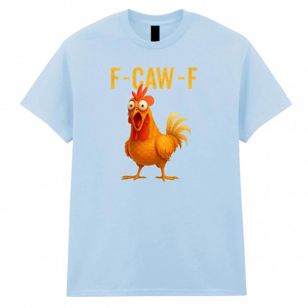 FCawF Funny Chicken TShirt Meme Quote Vintage Unisex Tee Top Gift Xmas M