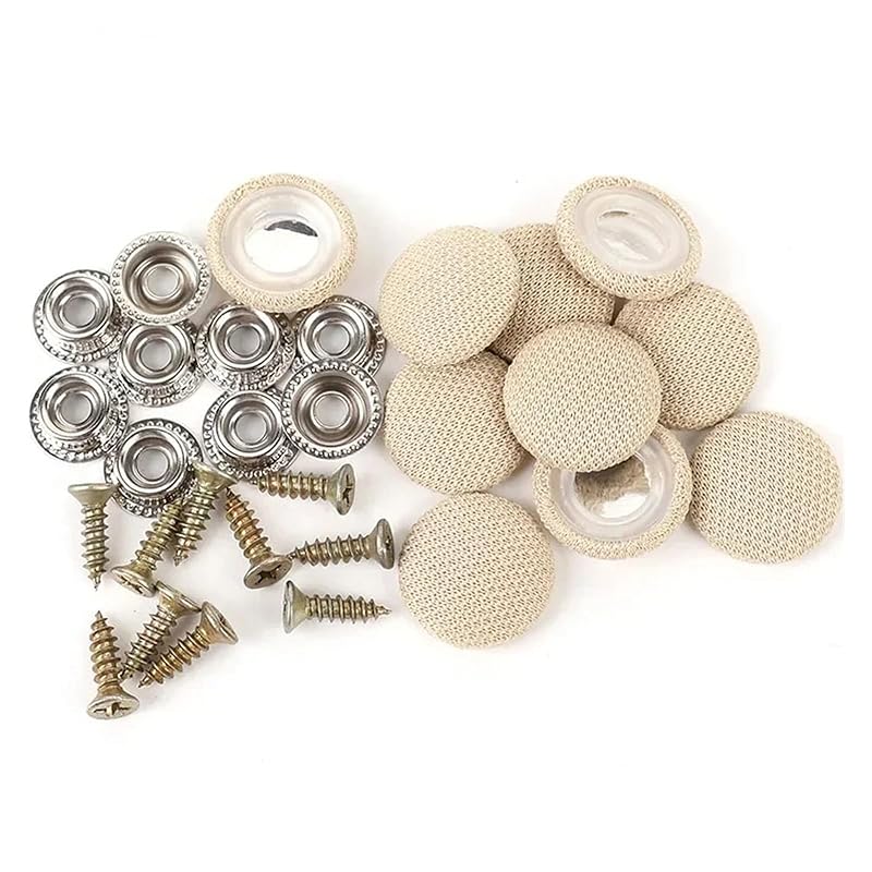 All Car Roof Fixing Buckle Screw Kit Fastener Auto Interior Ceiling Cloth Shedding Repair Rivet Cars Accessories(60pcs-Beige)