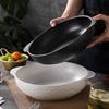 Zhishi Japanese Style Rock Pattern Ceramic Serving Bowl