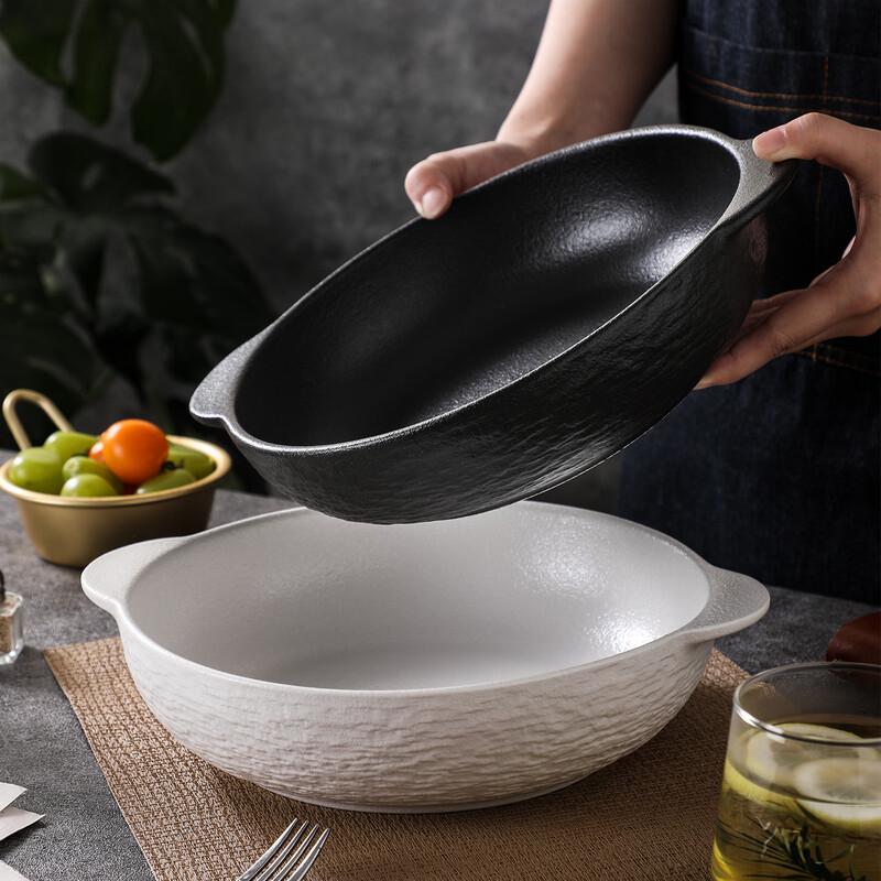 Zhishi Japanese Style Rock Pattern Ceramic Serving Bowl