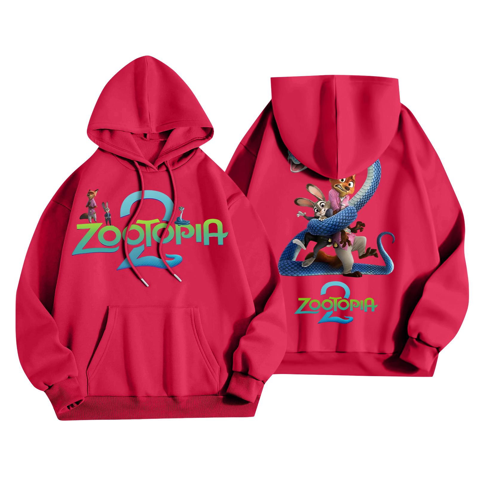 

Women s Casual FashionPrinted Casual Hooded Sweatshirt With Pockets M красный