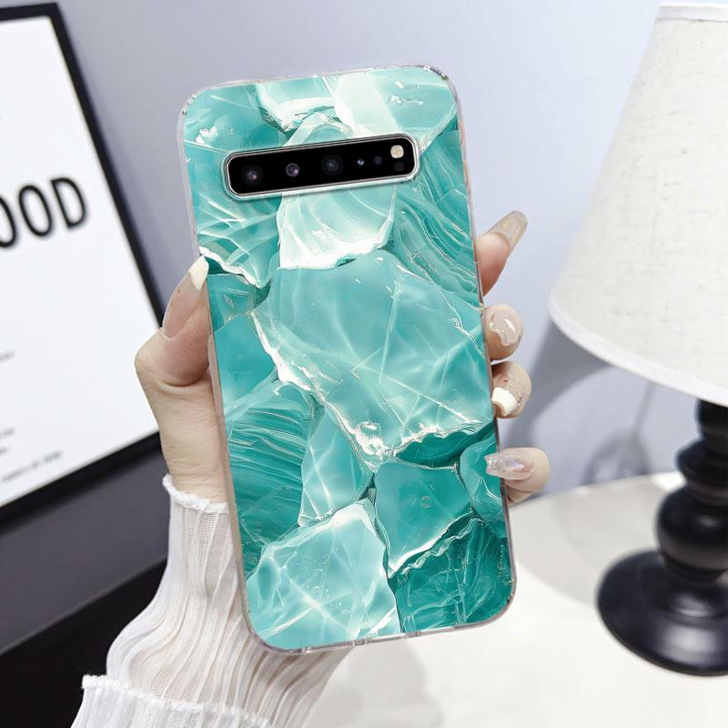 For Samsung S10 Plus S10 5G4G S10E Case Transparent Cover For Samsung Galaxy S10+ Marble Clear Soft Silicone Phone Case Fundas