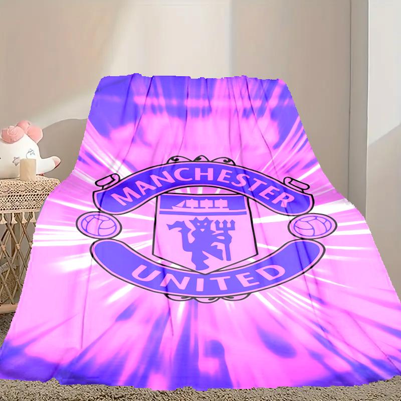 1pc Snug Manchester United Manchester City Blanket, Lightweight & Durable Print Blanket, Perfect for Home, Couch, Bed, Picnic, Travel, Office