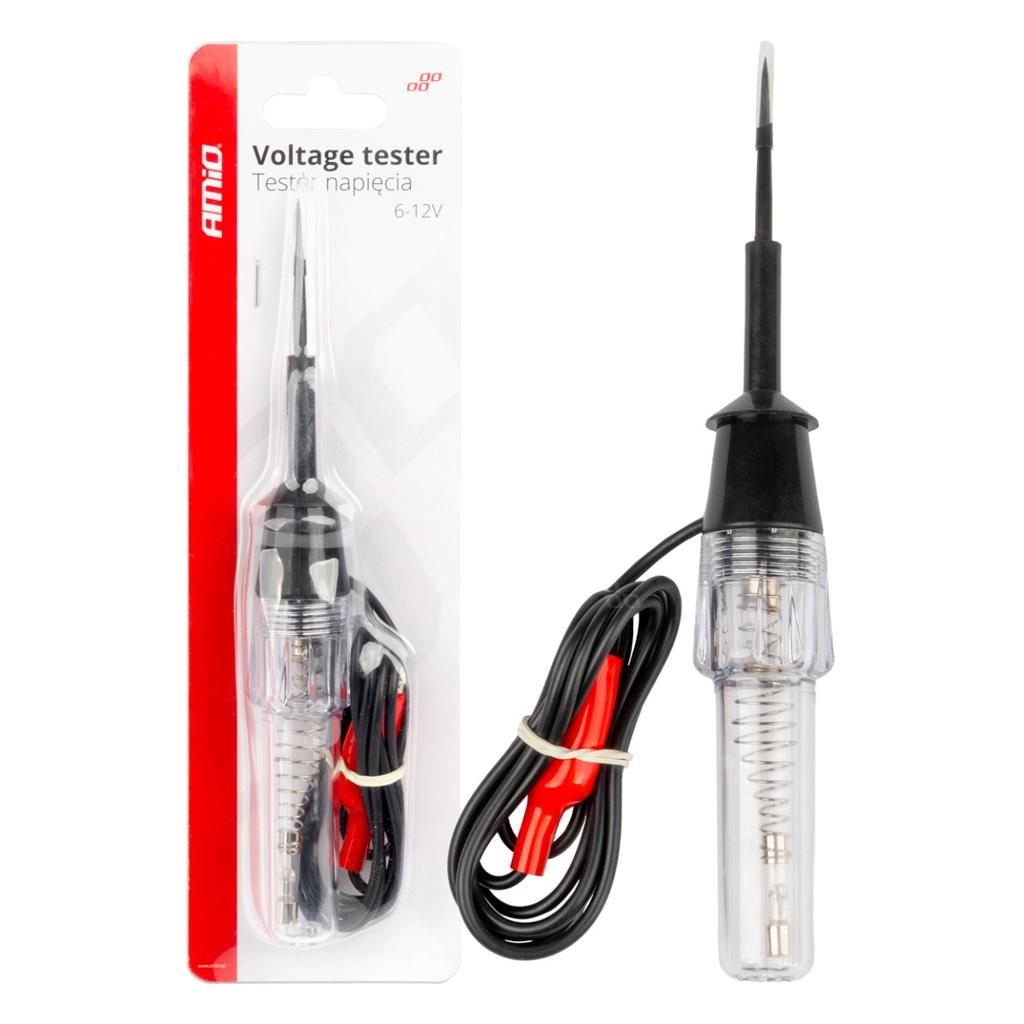 Car voltage tester with crocodile clamp 6-12V AMIO-04272