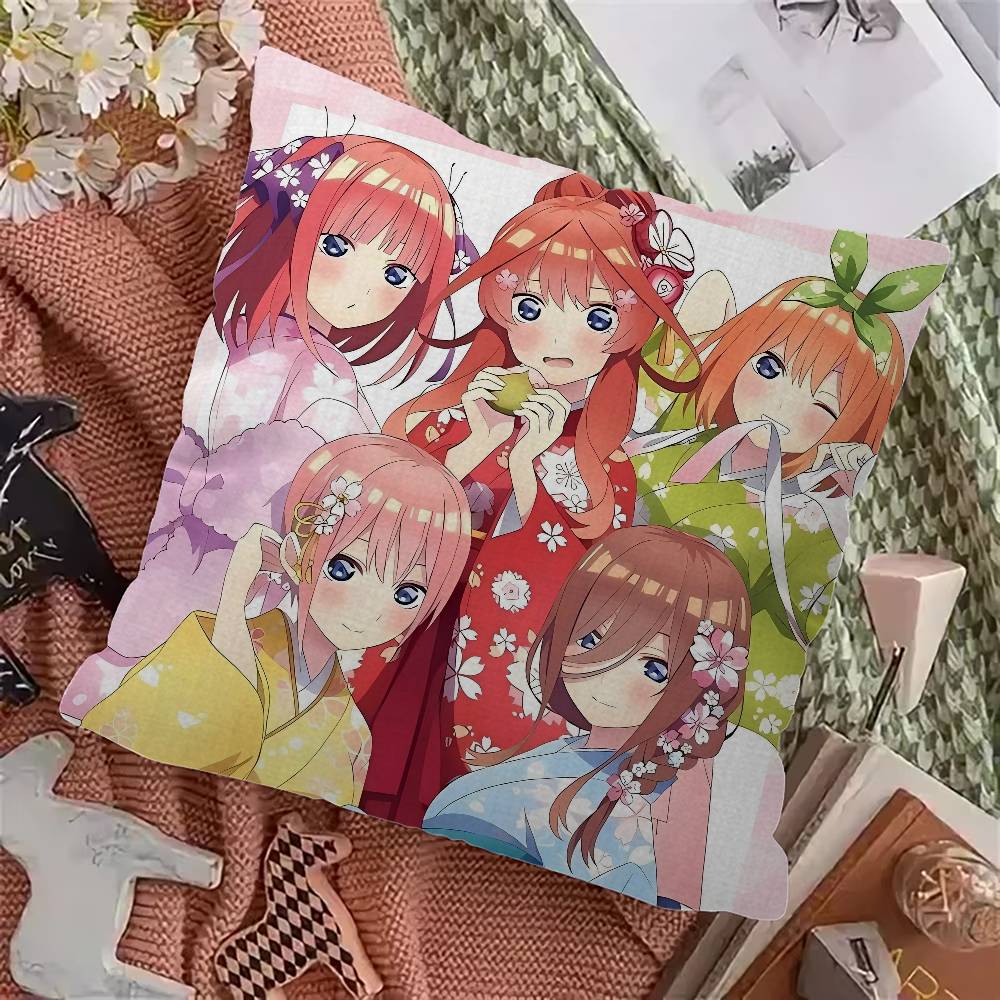 Anime The Quintessential Quintuplets Pillow Anime Pillow Sofa Bed Head Pillow Cover Cushion Cover 45x45 cm Fashion