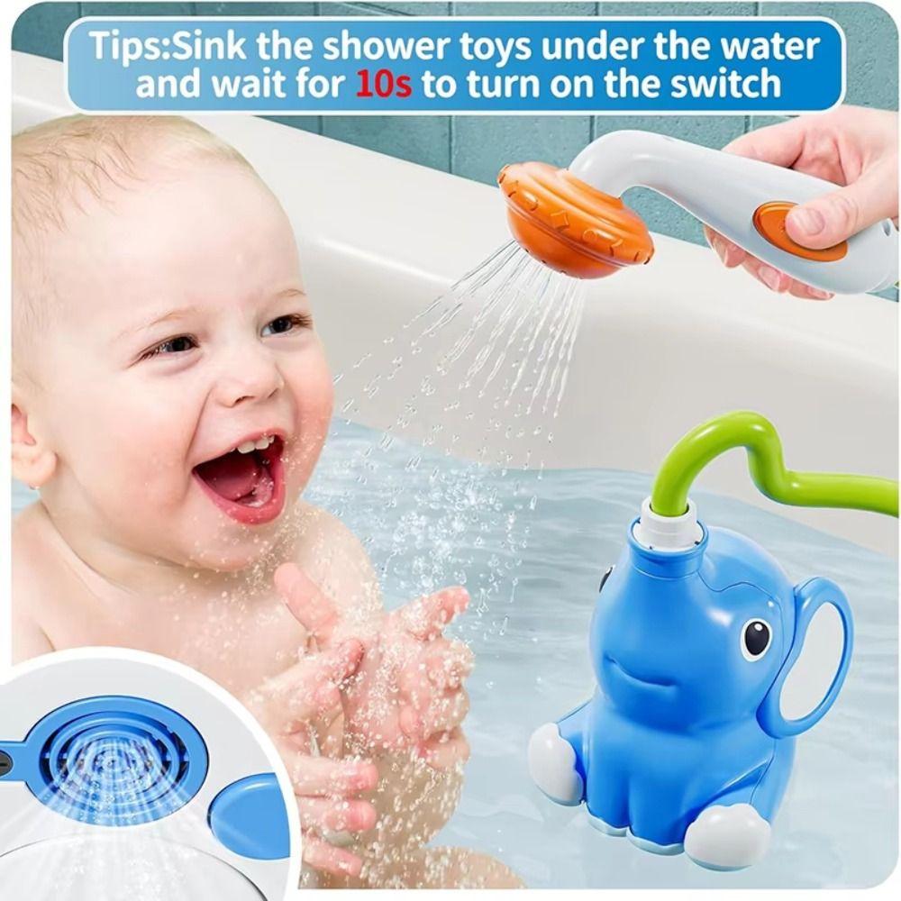 Watering Elephant Water Pump  Toy Sensory Play Waterfall Bathtub Toy  Pool Fun